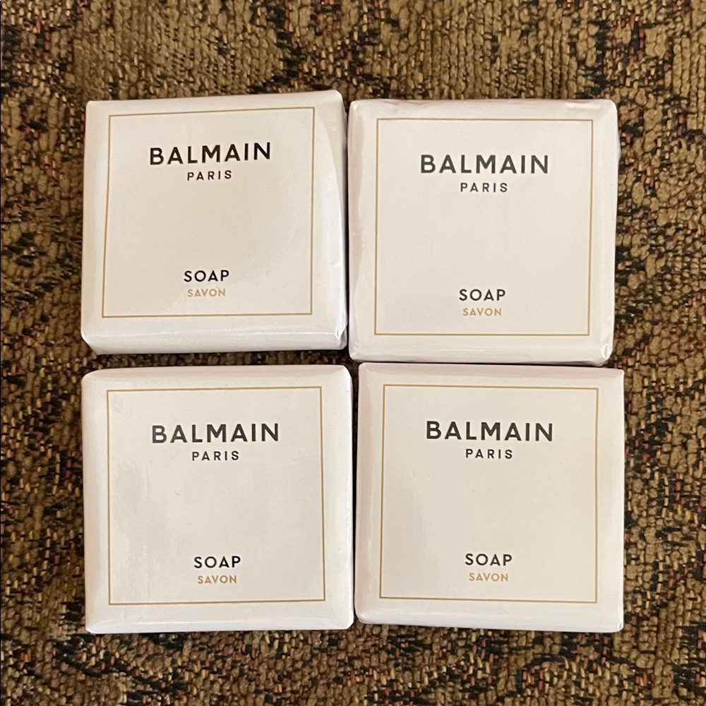 Balmain Paris White and Gold Soap Set